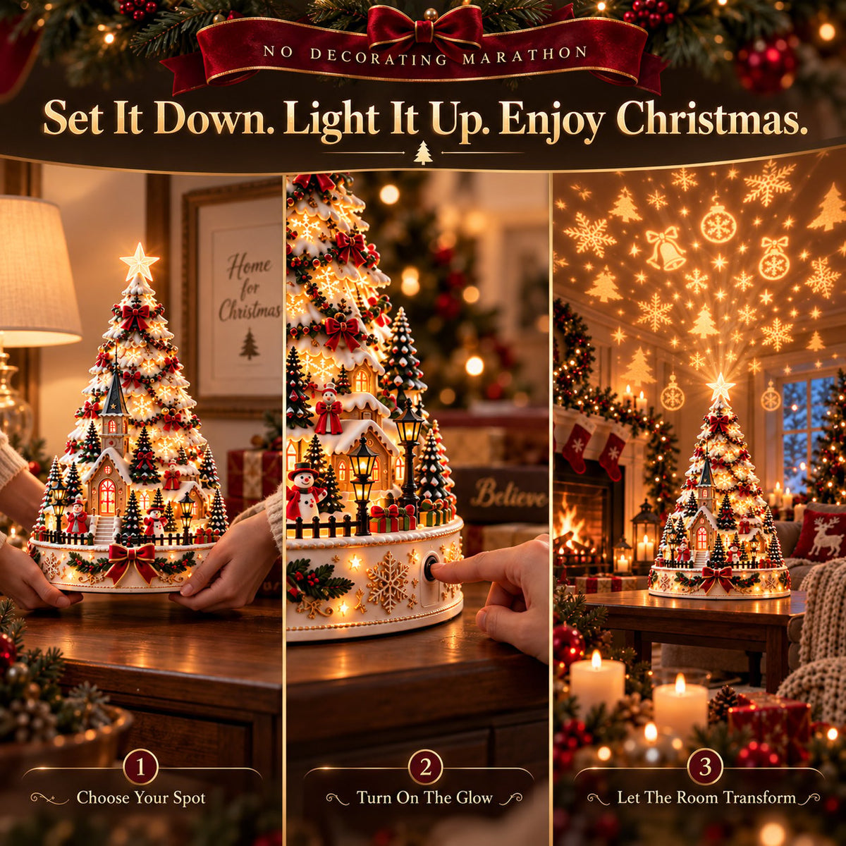 🎄Christmas Village Lightscape Tree-🤩50% OFF