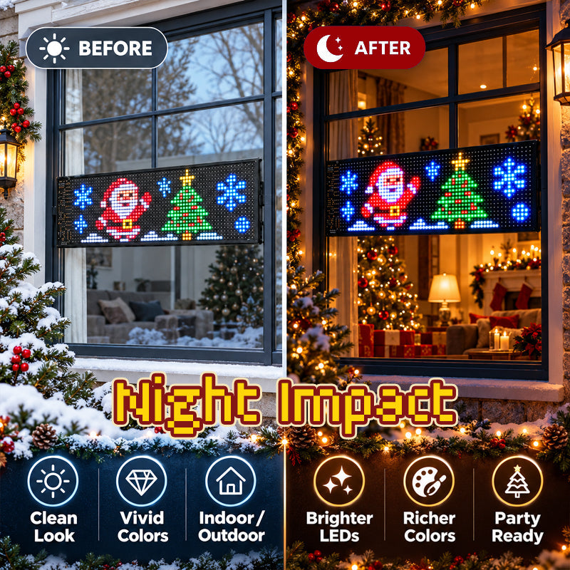 🔥 Last Day 50% OFF✨-Smart App-Controlled Christmas LED Pixel Display