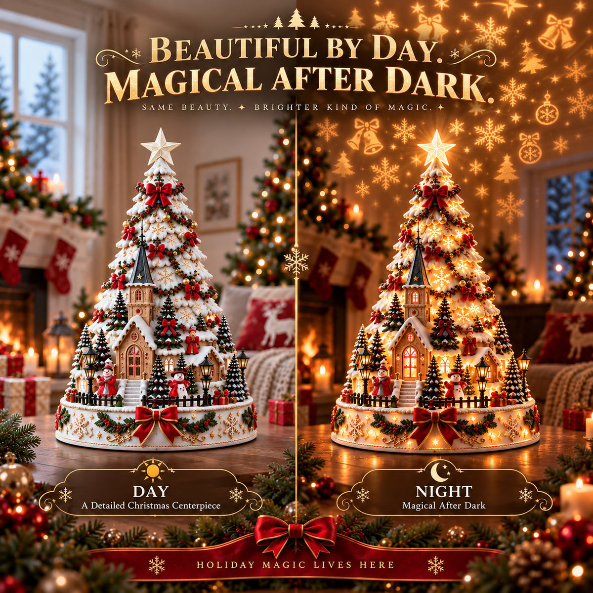 🎄Christmas Village Lightscape Tree-🤩50% OFF