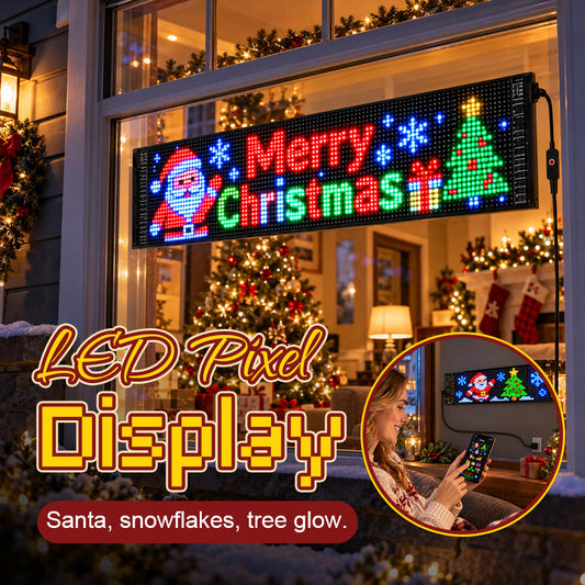 🔥 Last Day 50% OFF✨-Smart App-Controlled Christmas LED Pixel Display