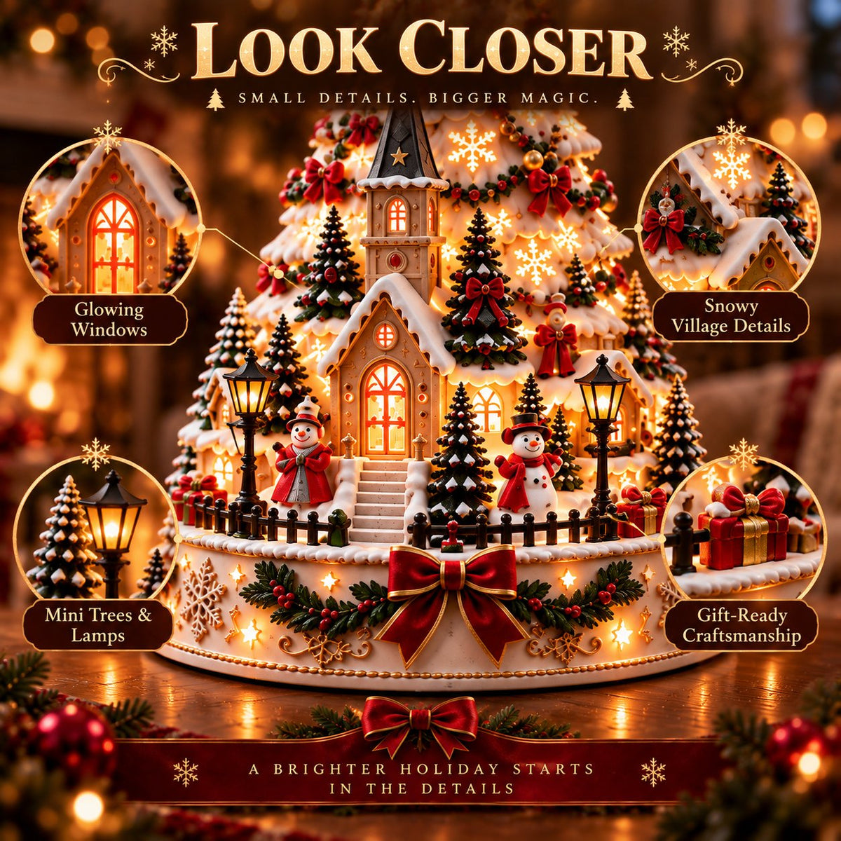 🎄Christmas Village Lightscape Tree-🤩50% OFF