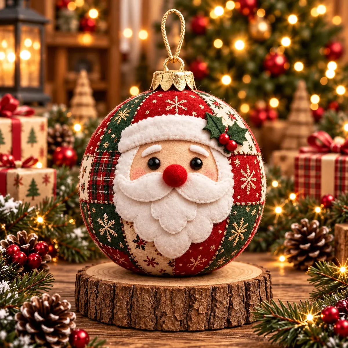 🎄 50% OFF – DIY Patchwork Christmas Ornament Kit – Cozy Handmade Holiday Decor ✨