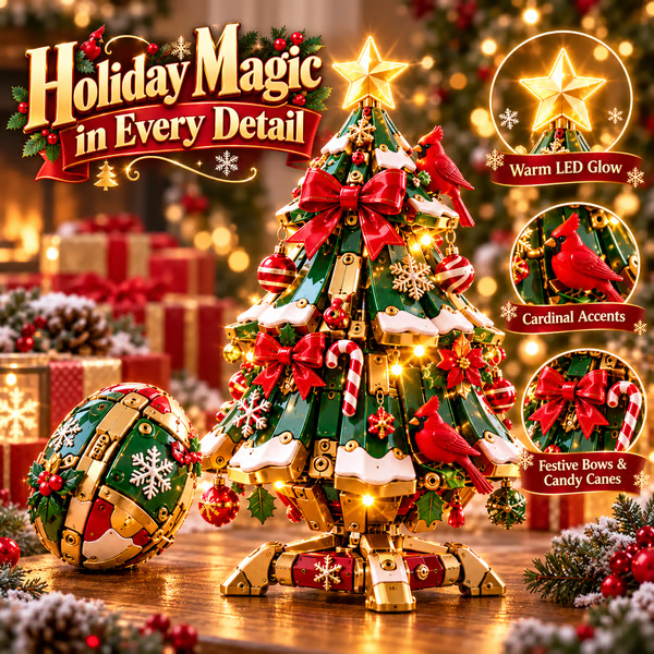 🔥 LAST DAY 49% OFF 🔥 Egg-to-Christmas Tree Magical Transforming Toy – Cardinal Christmas Tree Holiday Gift 🎄🎁✨