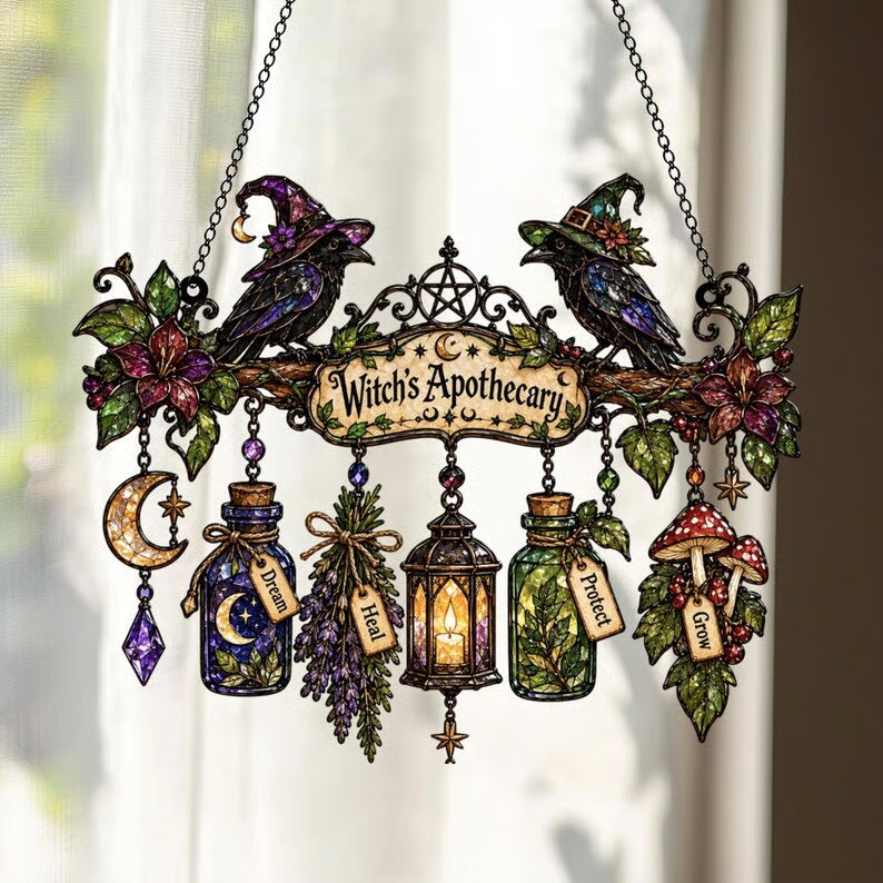 🔥 Last Day 50% OFF✨-🐦Gothic Raven Suncatcher for Magical Windows ⭐