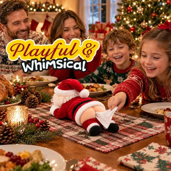 🎅 Funny Santa Butt Tissue Box – The Cheekiest Christmas Decor!