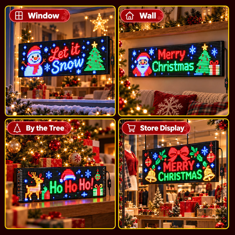 🔥 Last Day 50% OFF✨-Smart App-Controlled Christmas LED Pixel Display