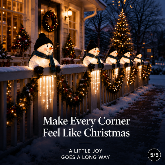 🔥 Last Day 50% OFF✨-⛄WinterGlow Snowman Icicle Lights for Magical Christmas Decor ✨
