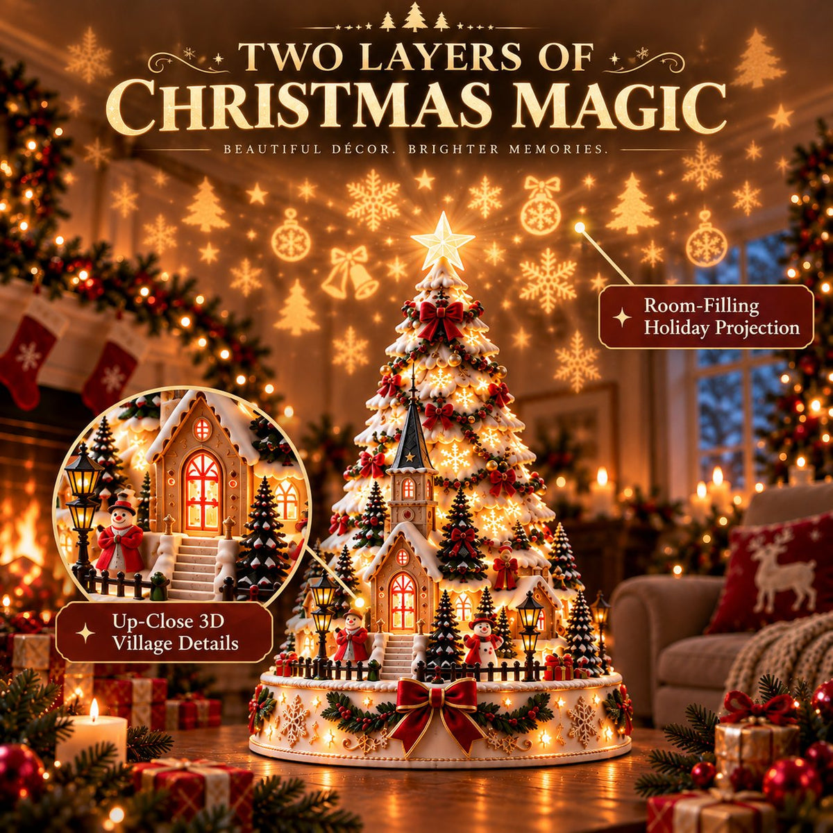 🎄Christmas Village Lightscape Tree-🤩50% OFF